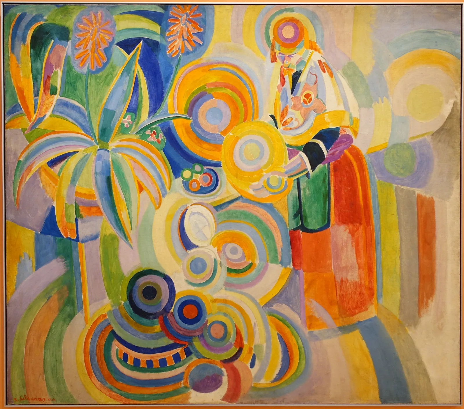 Reproduction de La Grande Portugaise de Robert Delaunay, datée de 1916.