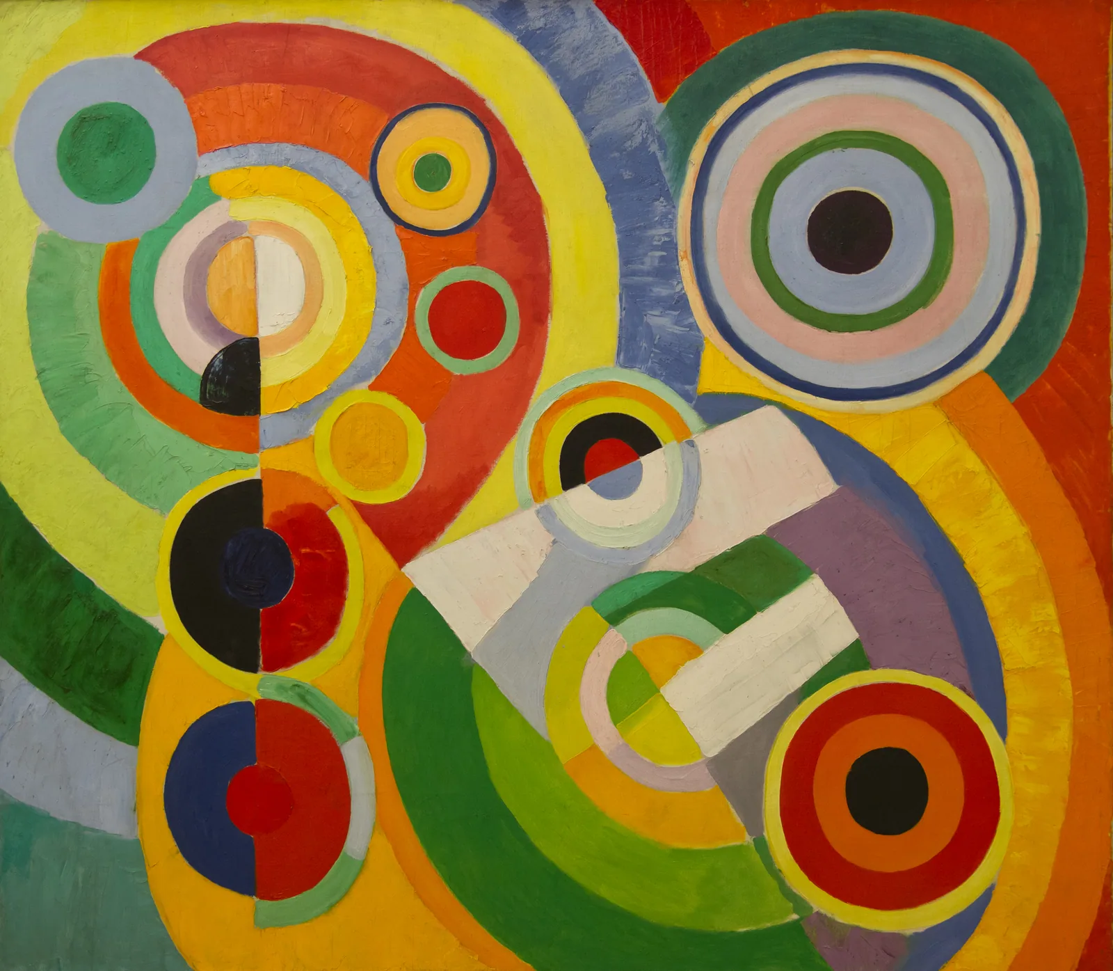 Reproduction de Rythme, Joie de vivre de Robert Delaunay, datée de 1930.
