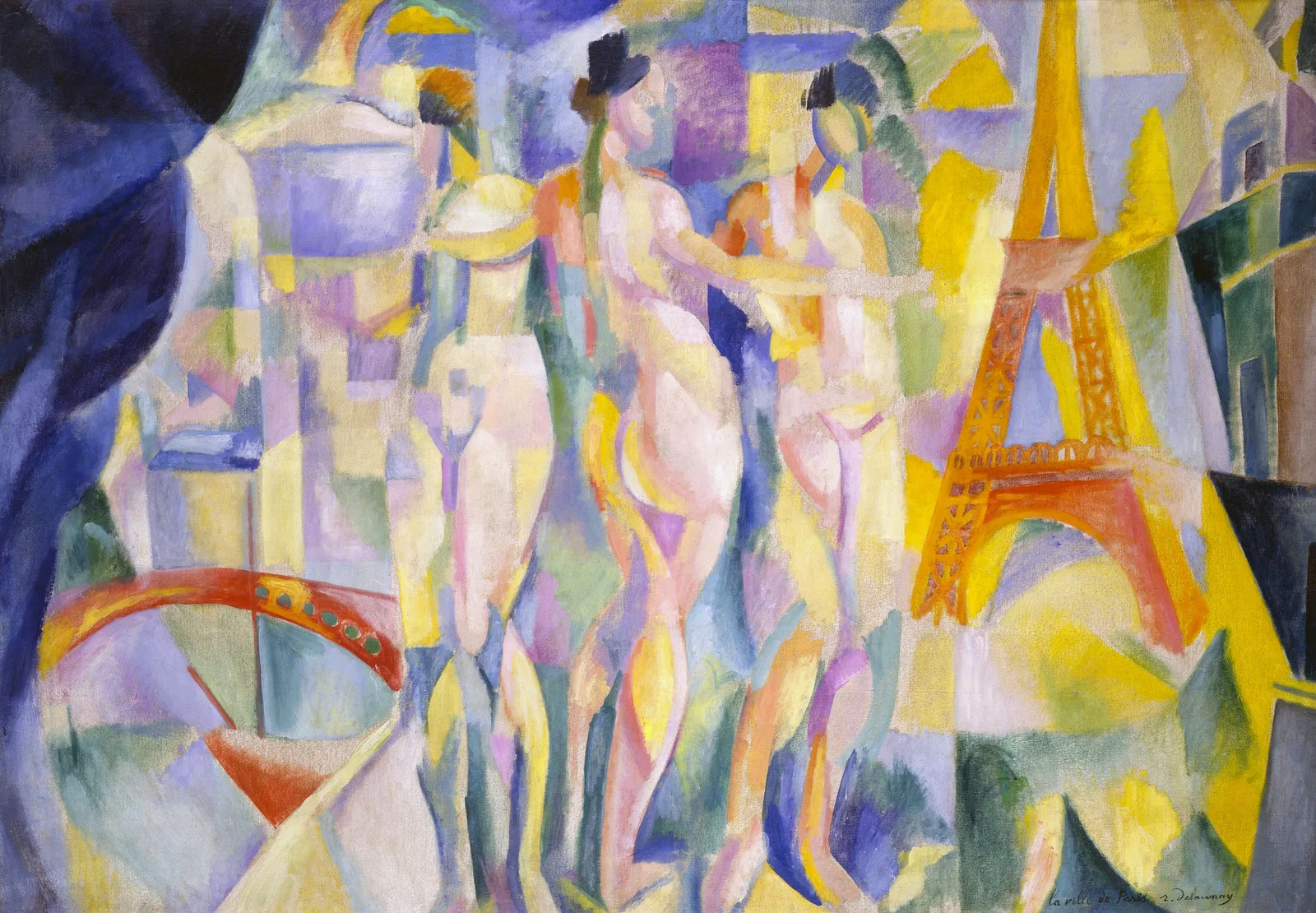 Reproduction de La Ville de Paris de Robert Delaunay, datée vers 1911.