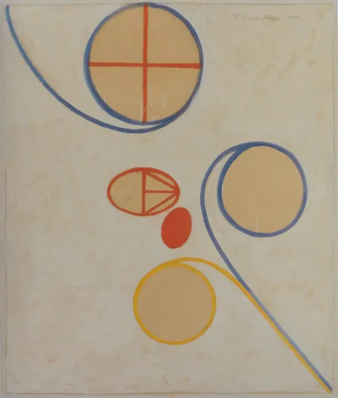 Reproduction de L'Étoile à sept branches, no 2 de Hilma af Klint, datée de 1908.