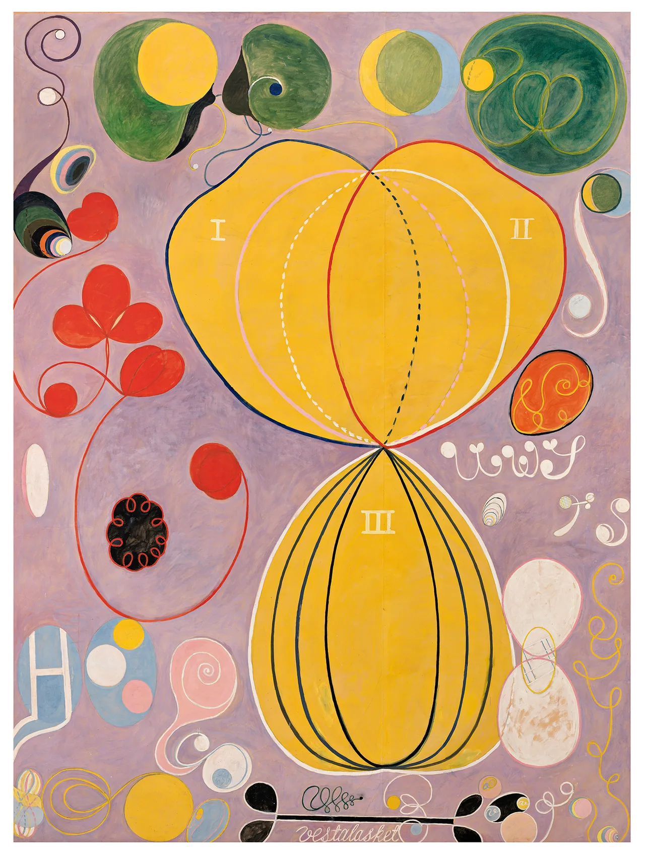 Reproduction des Dix Plus Grands, no 7, Âge adulte de Hilma af Klint, datée de 1907.