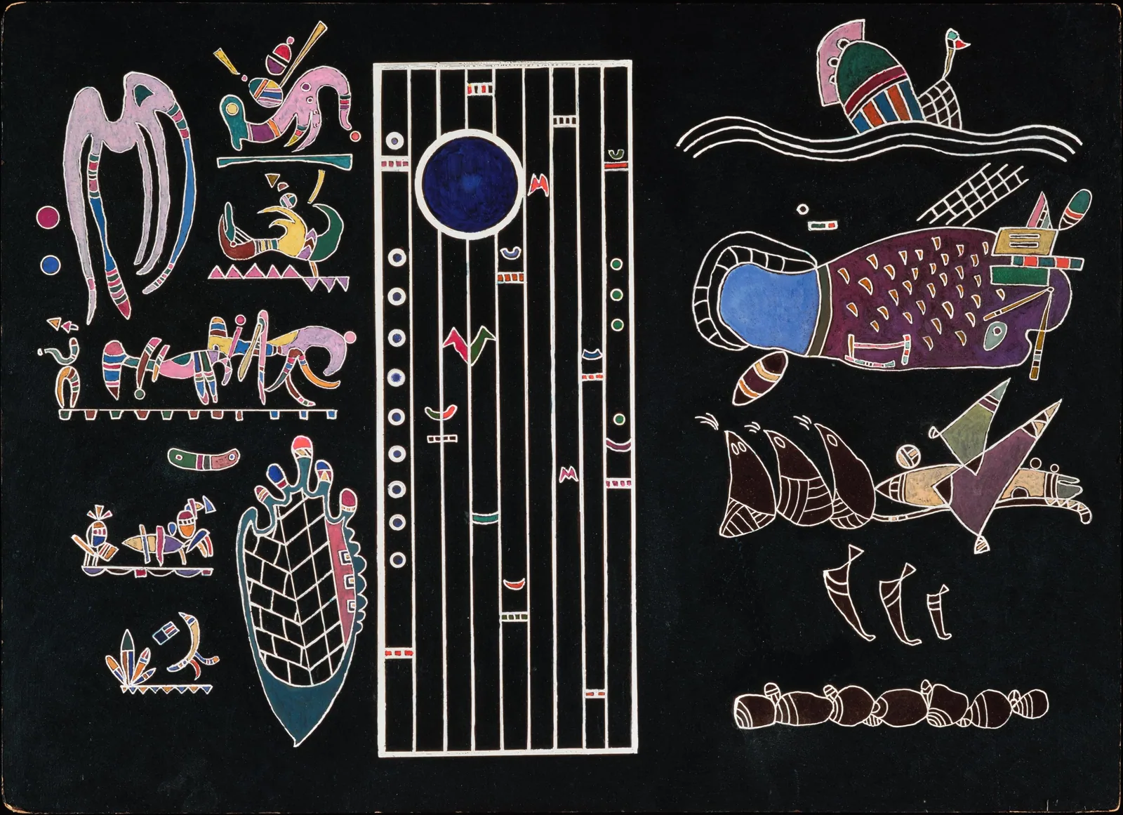 Reproduction de Peinture inachevée de Wassily Kandinsky, datée de 1944.