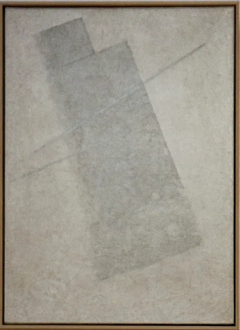 Reproduction de Plans blancs en dissolution de Kasimir Malevitch, datée de 1917-1918.